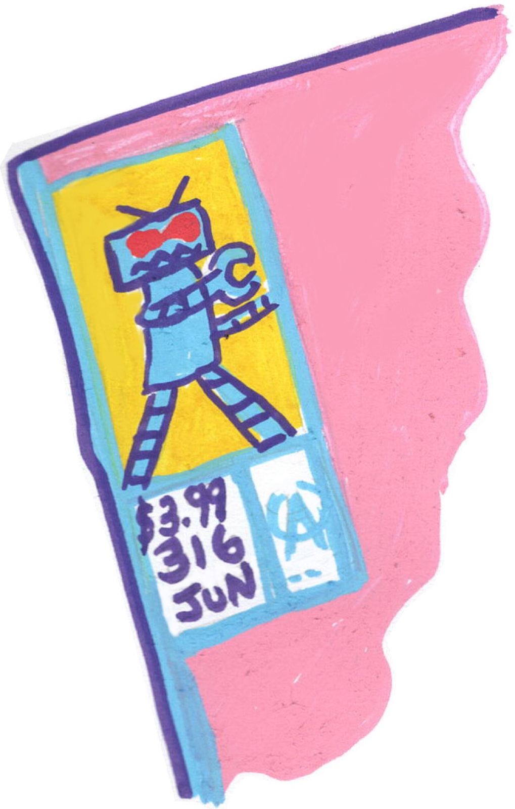 Jeff Zwirek illustration of a comic book with a $3.99 cover price