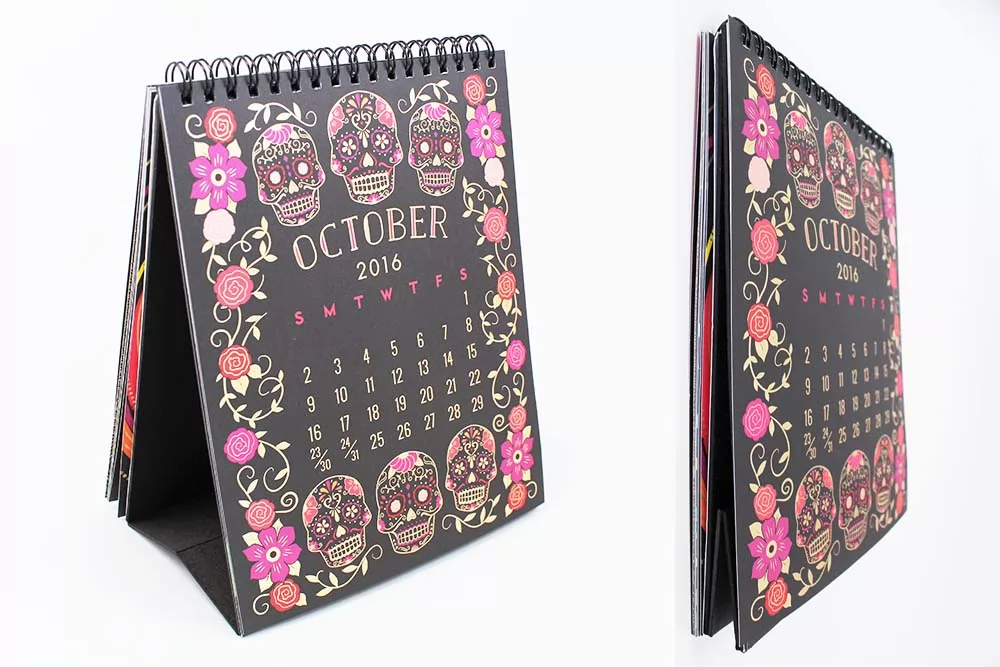 standing flip calendar