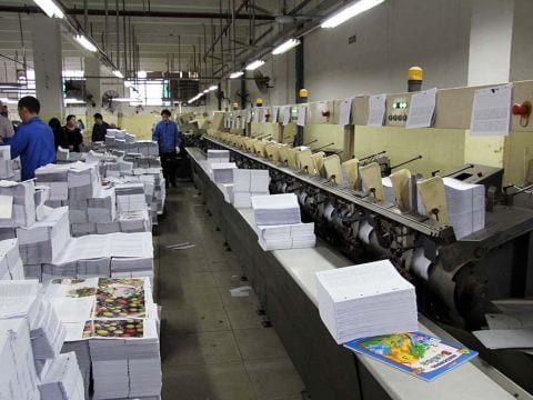 The collation process starts with parent sheets being folded into signatures. Parent sheets are large pre-cut pieces of paper, typically designed to fit 4-16 pages of a project on each side or 55 poker cards. They come in many weights...