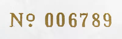 Sequential Hot Foil Numbering Stamp Silver Gold Kickstarter Reward
