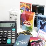 Various custom card decks with calulator