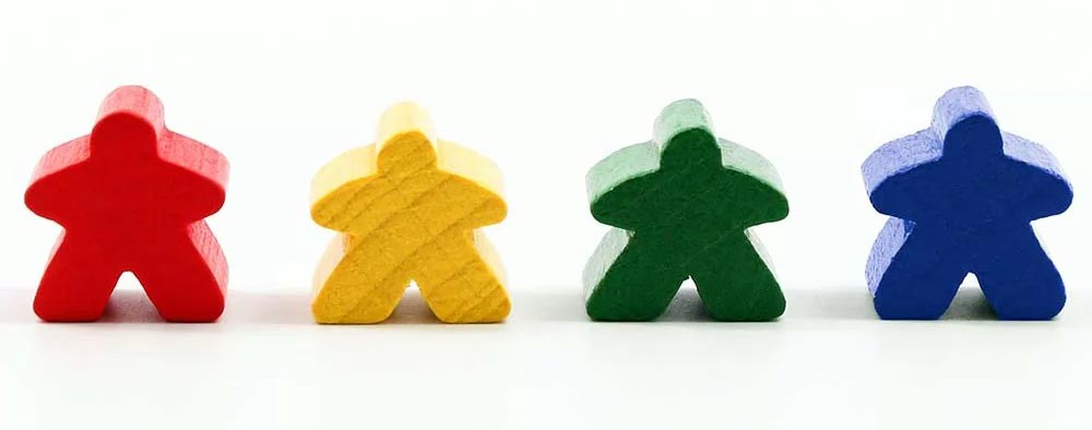 Meeples Board Game Pieces Person shaped board game pieces.