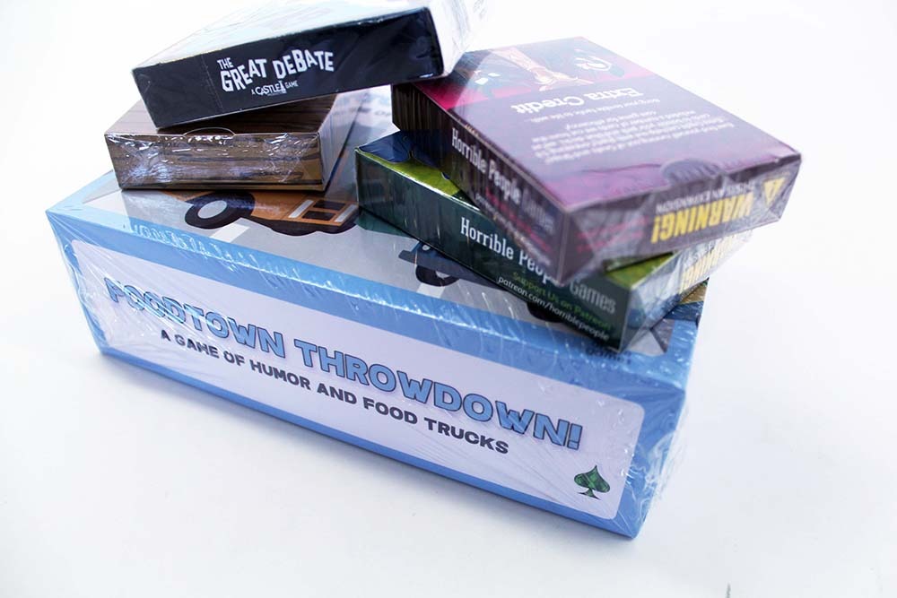 Shrink wrapped board game boxes