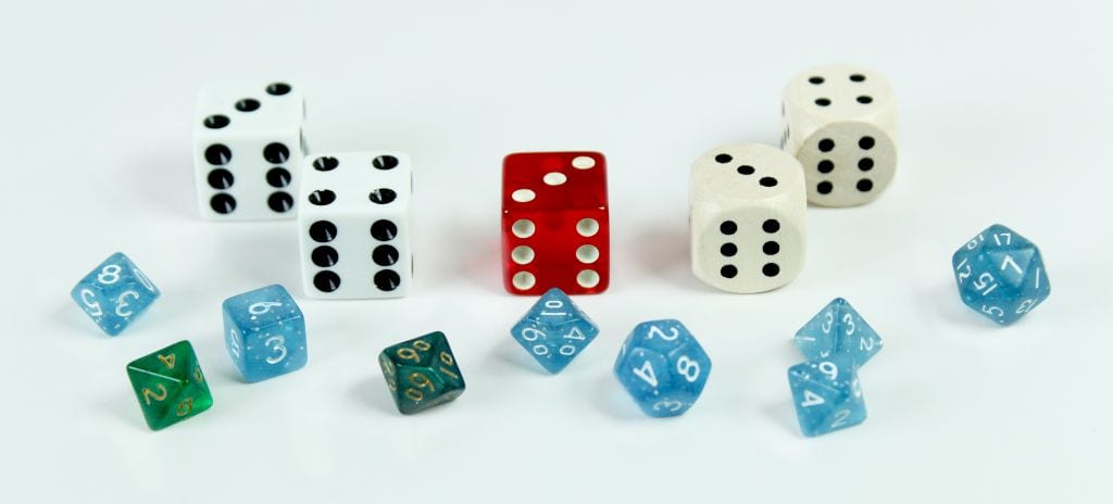 Variably sized dice