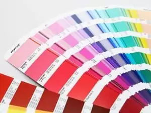 Pantone color swatches