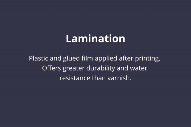 Lamination option